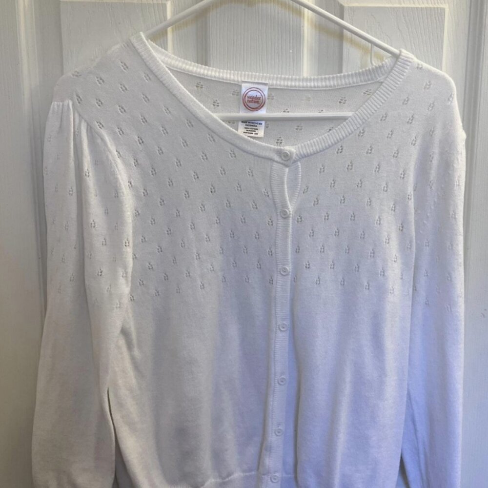 White wonder nation casual cardigan